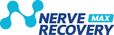 The Nerve Recovery Max wordmark as it is printed on the front of the bottle
